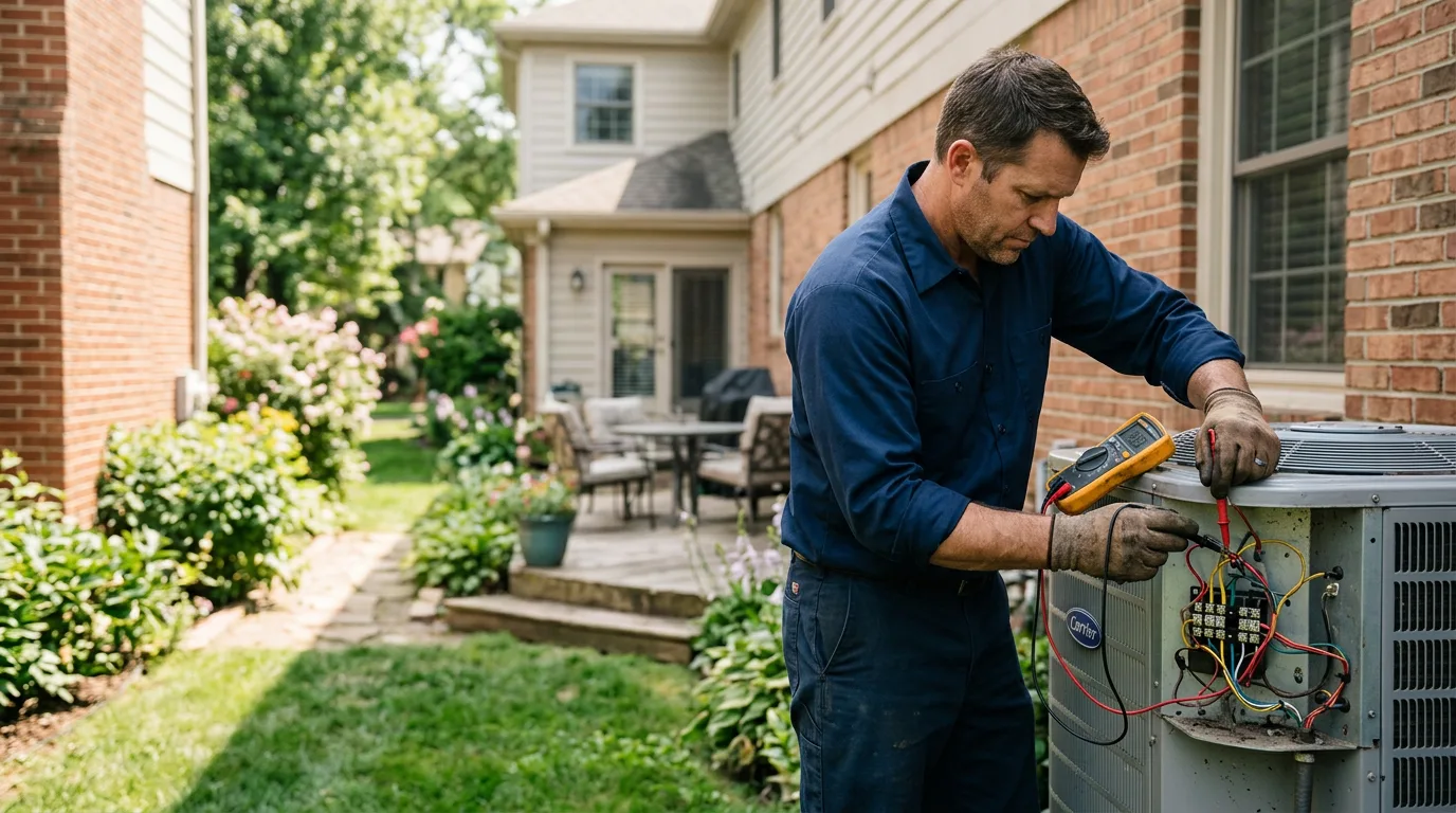 HVAC technician working near Topaz, CA